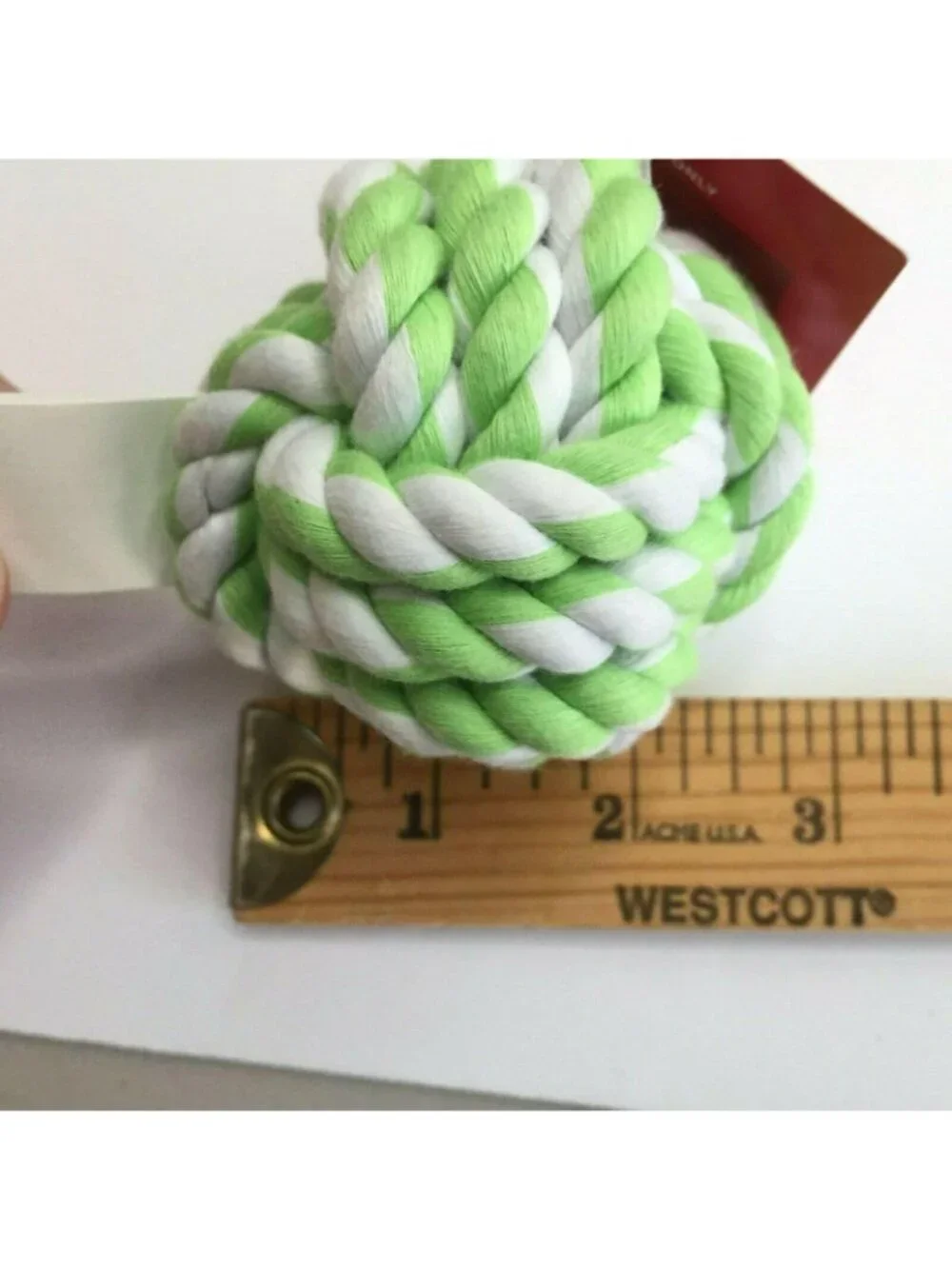 Wondershop Braided Rope Ball Tug Pull Dog Toy Chew Set Green Red